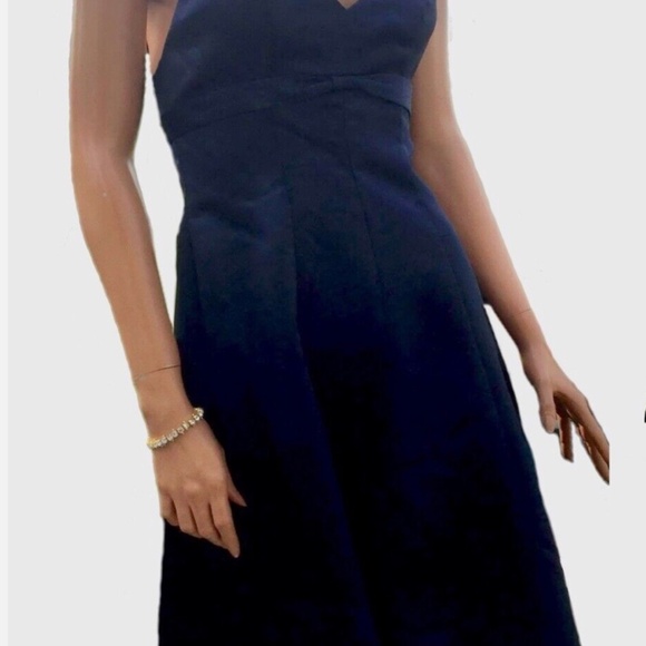 Gather & Gown David Tutura~Navy Blue Fit & Flare Short Formal Bridesmaid 2~NWT - Picture 2 of 9
